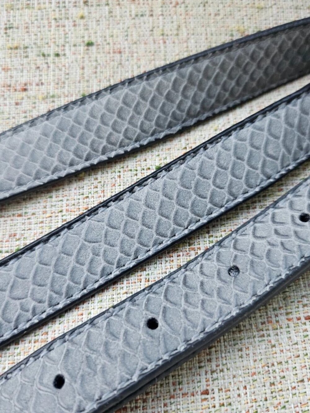 Replacement Strap for Bag Purse Gray Faux Leather Animal Pattern Adjustable - Picture 4 of 10